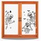 Halloween Skeletons Window Clings 4 Sheets Removable Skull Window Stickers Decals for Day of The Dead Fall Haunted House Party Glass Decoration Supplies